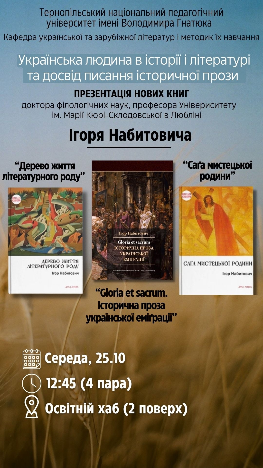 Презентація книг проф.І.Набитовича